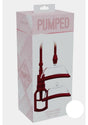Pumped Manual Vagina Pump Red packaging featuring a vulva pump with strong suction features.