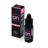 On Natural Arousal Oil For Her Lite 0.17 oz bottle and box packaging displayed together.