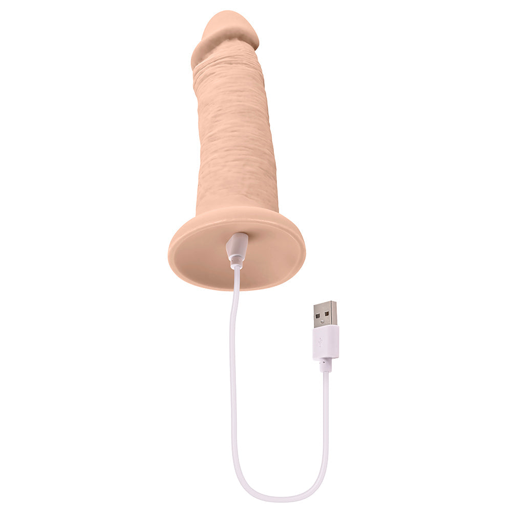 Evolved Rechargeable Vibrating 6 inches Silicone Dildo Light