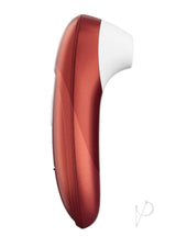 Womanizer Pleasure Air Pro Clitoral Vibrator Bordeaux Red side view, sleek design with signature Pleasure Air Technology.