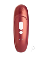 Womanizer Pleasure Air Pro Clitoral Vibrator Bordeaux Red in sleek red design with control buttons.