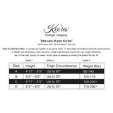 Kixies Angelica Rhinestone Fishnet Thigh-High Black Size D