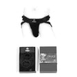 Spareparts Deuce Double Strap Harness Black Size A Regular displayed on a mannequin with packaging.
