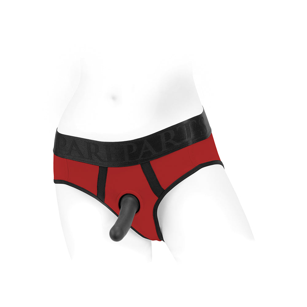 SpareParts Tomboi Nylon Briefs Harness Red/Black Size 2XL