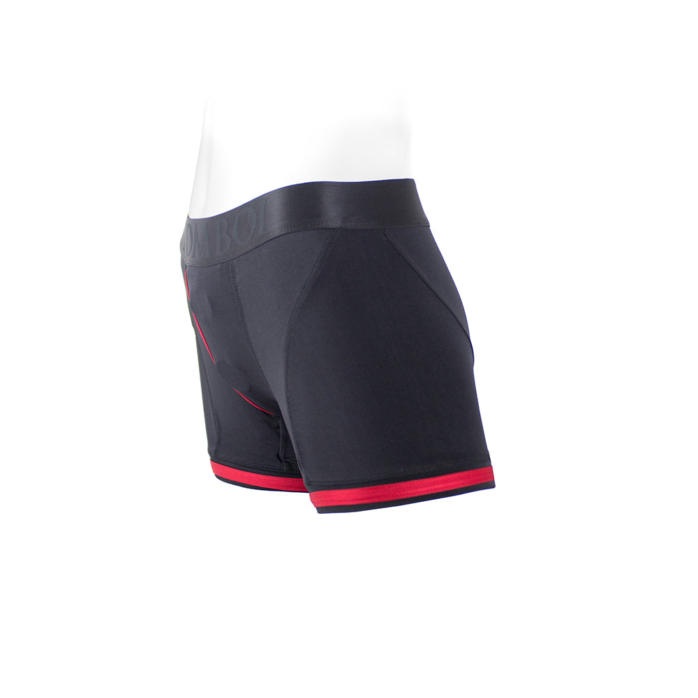 SpareParts Tomboii Nylon Boxer Briefs Harness Black/Red Size 2XL