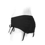 SpareParts Sasha Cinch Booty Short Harness Black Size XXS