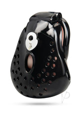 Blueline Full Coverage Locked Up Chastity Cage Black for complete denial play and orgasm control.