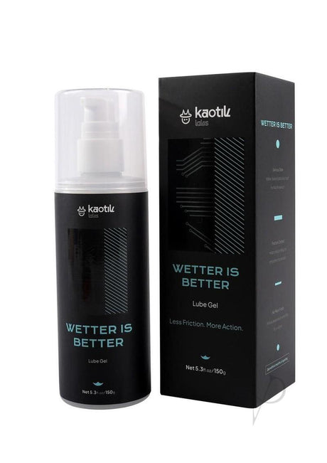 Kaotik Labs Wetter is Better Lube Gel Water Based 5.3 Oz with packaging, designed for optimal glide in tech-enhanced play.