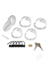Blueline Acrylic See Thru Chastity Cock Cage 2.75 Inch Clear with accessories and parts included