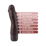 Dr. Skin Silicone Dr. Steve 7 inches Vibrating Dildo Brown
