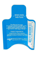 Sliquid Naturals H20 Lubricant Pillows 0.17 Oz packaging back with vegan ingredient list and directions.