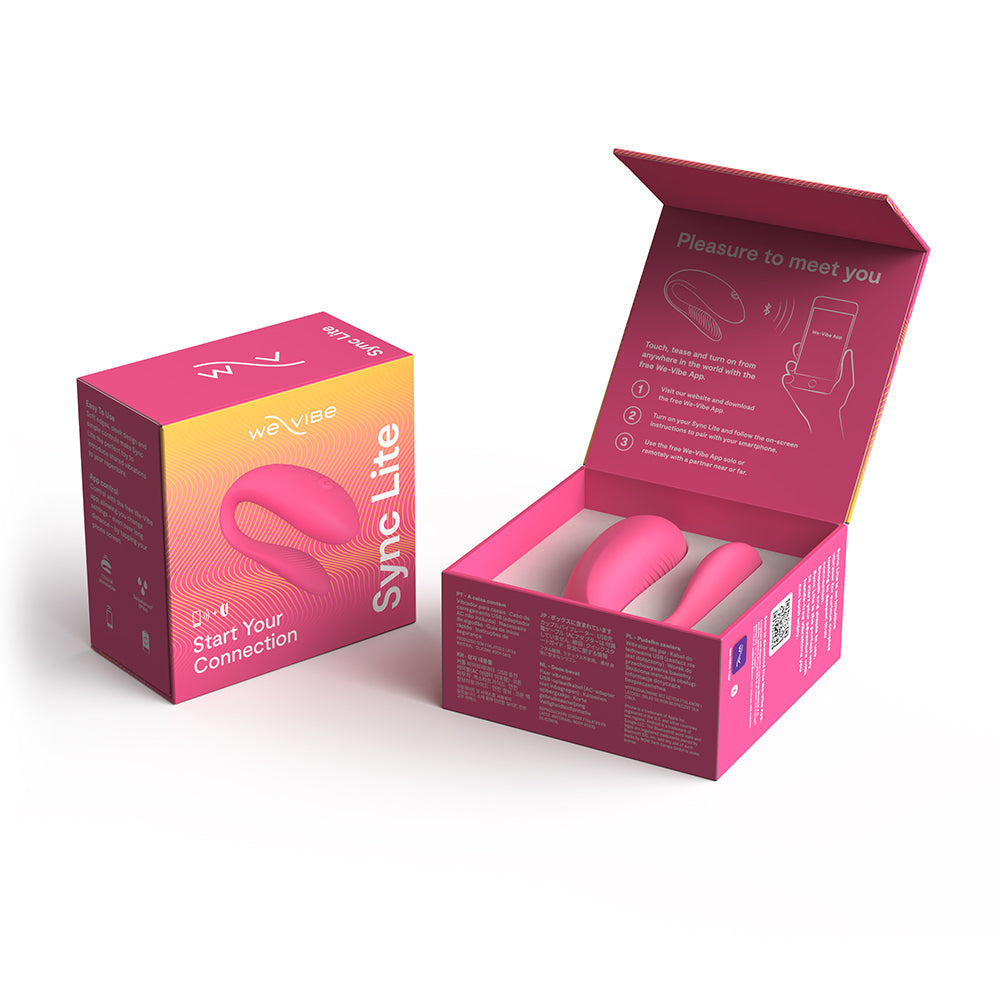 We-Vibe Sync Lite App Control Rechargeable Silicone Couples Vibrator - Pink