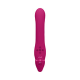 VIVE AI Rechargeable Dual Vibrating & Air Wave Tickler Silicone Strapless Strapon Pink