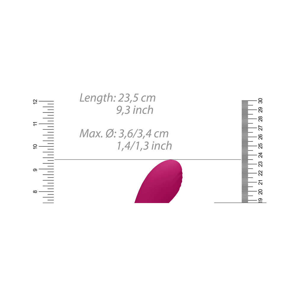 VIVE AI Rechargeable Dual Vibrating & Air Wave Tickler Silicone Strapless Strapon Pink