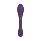 VIVE MIRAI Rechargeable Double Ended Pulse Wave & Air Wave Bendable Silicone Vibrator Purple