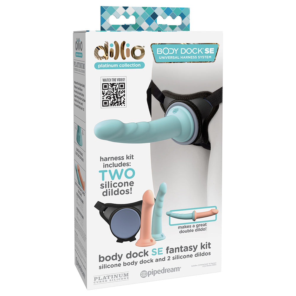 Dillio Platinum Body Dock SE Fantasy Kit with 6 & 7 inches Silicone Dildos