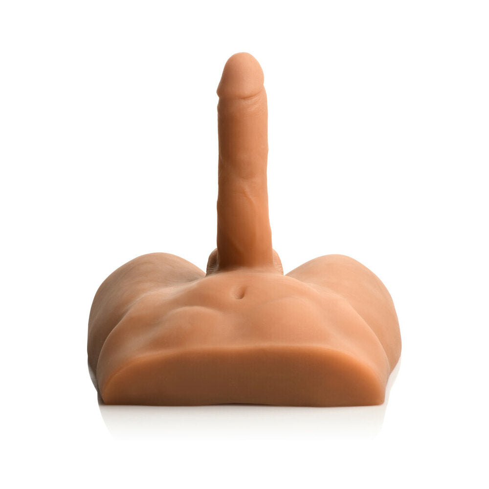 Jock Ass Masturbator with Posable 7 inches Dildo Medium