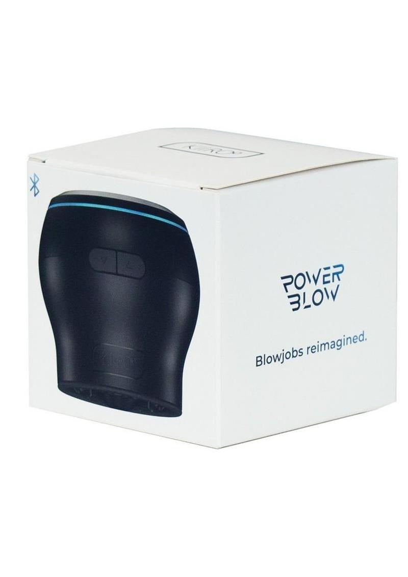 Kiiroo PowerBlow Interactive Suction BlowJob Device packaging showcasing innovative design.