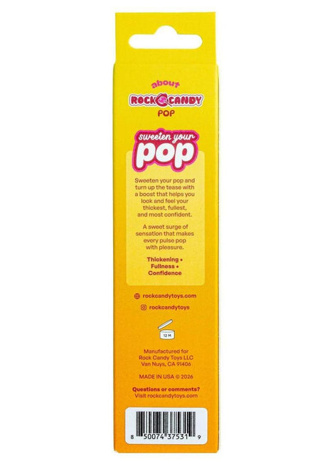 Rock Candy Pop Thickening Cream 1.7 Oz packaging with text highlighting confidence and fullness boost.