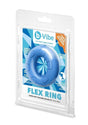 B-Vibe Flex Ring Ultra Soft Silicone Cock Ring Blue packaging with a seamless design and smooth finish.