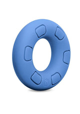 B-Vibe Flex Ring Ultra Soft Silicone Cock Ring Blue, designed for comfort and durability with a smooth, skin-like finish.