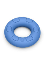 B-Vibe Flex Ring Ultra Soft Silicone Cock Ring Blue with a seamless, smooth finish and skin-like comfort.