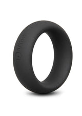 B-Vibe Snug Ring Silicone Cock Ring 40 mm Black displayed on a white background, showcasing its sleek design.