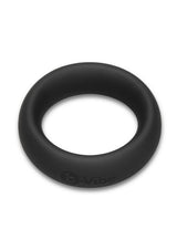 B-Vibe Snug Ring Silicone Cock Ring 40 mm Black displayed in smooth black silicone finish