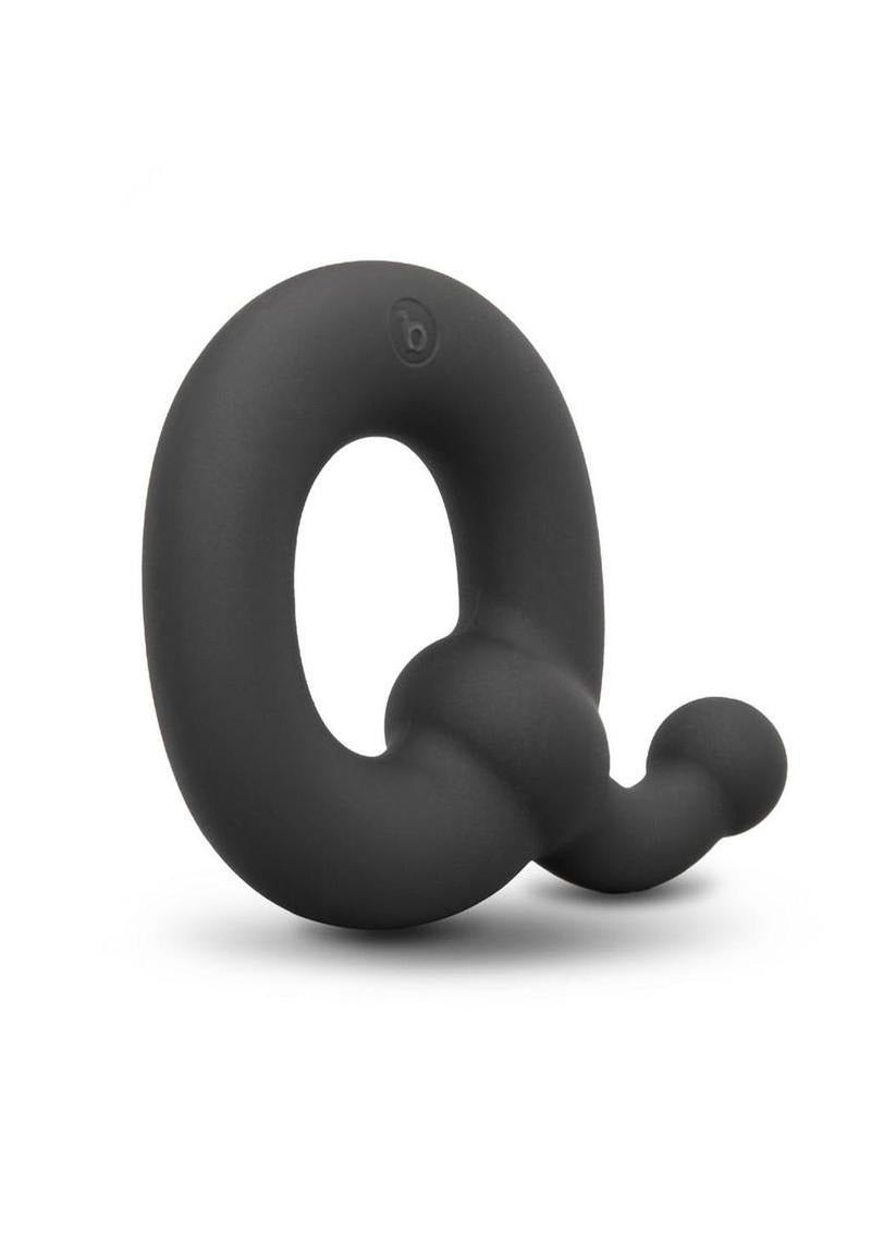 B-Vibe Flex Ring Tap Silicone Cock Ring Black with a smooth finish for enhanced comfort and durability.