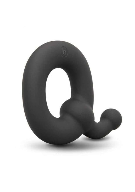 B-Vibe Flex Ring Tap Silicone Cock Ring Black with a smooth finish for enhanced comfort and durability.