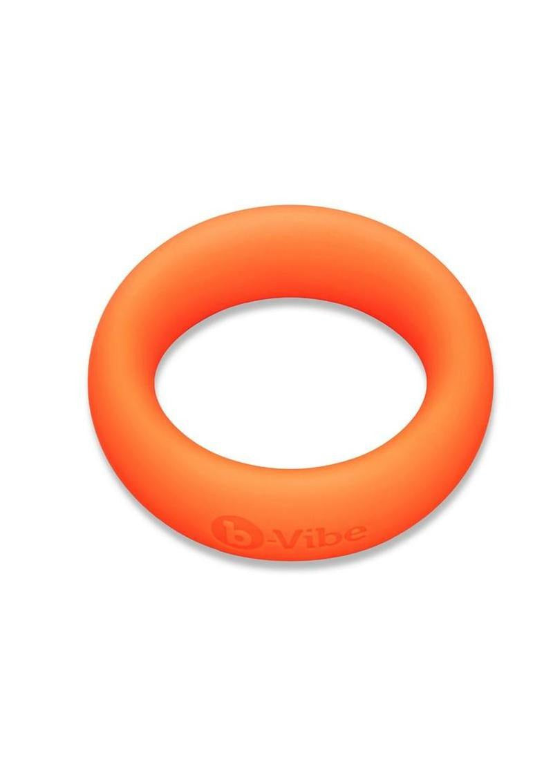 B-Vibe Snug Ring Silicone Cock Ring 40 mm Orange on a white background