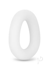B-Vibe Flex Ring Loop Silicone Cock Ring Clear showcasing its smooth, skin-like texture for enhanced comfort and performance.