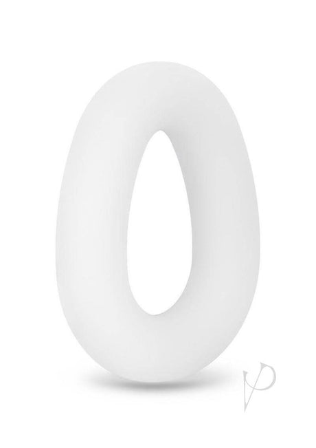 B-Vibe Flex Ring Loop Silicone Cock Ring Clear showcasing its smooth, skin-like texture for enhanced comfort and performance.