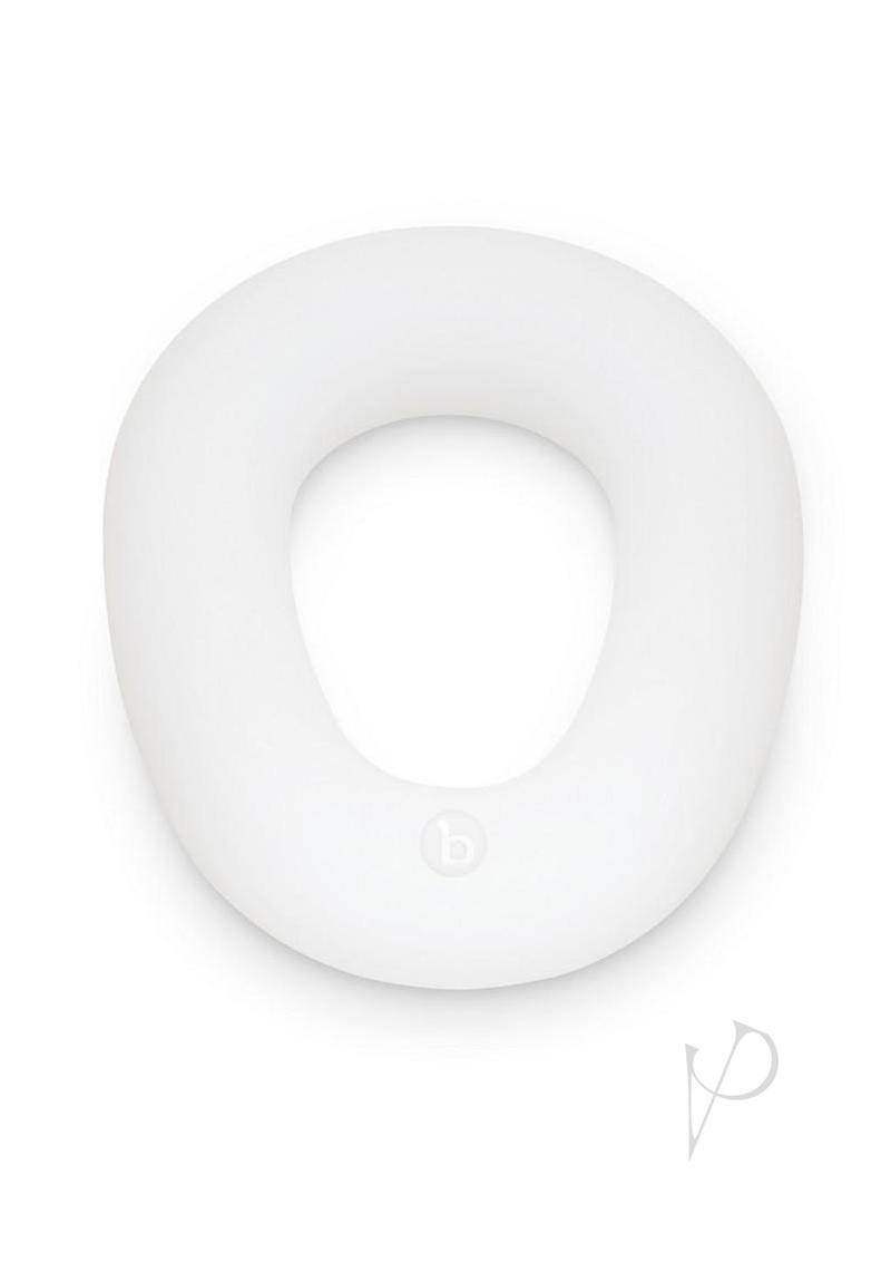 B-Vibe Flex Ring Loop Silicone Cock Ring Clear featuring a seamless, smooth finish for comfort and durability.