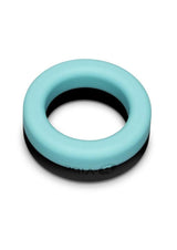 B-Vibe Flex Band Silicone Cock Ring 30 mm Blue showing a soft silicone design with a smooth finish.