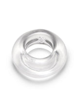 B-Vibe Stretch Tech Choke Cock Ring Clear with a seamless, smooth finish, designed for comfort and durability.