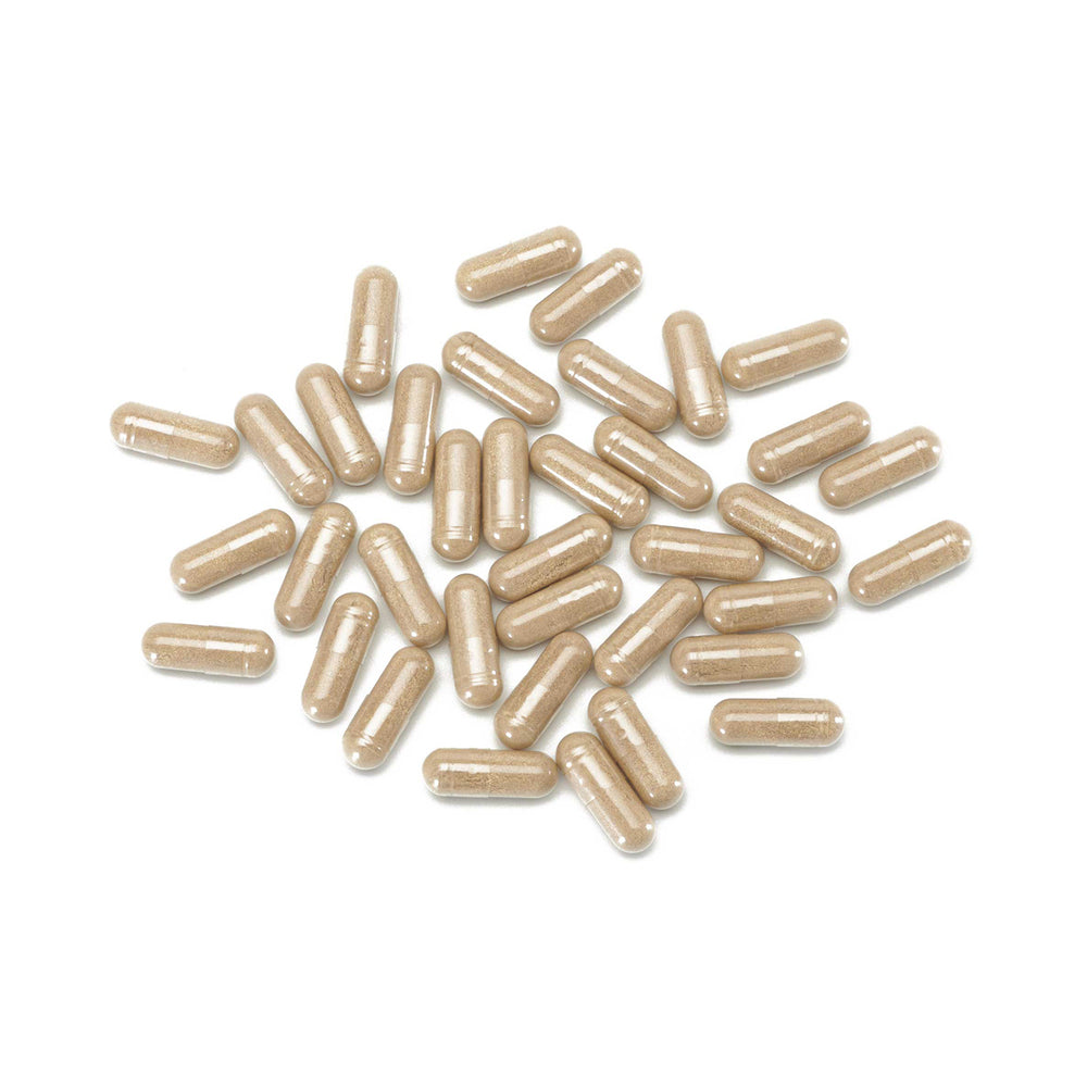 Bijoux Indiscrets Orgasm Glow Supplement 60 Capsules on a white background, featuring herbal dietary capsules for sexual wellness.
