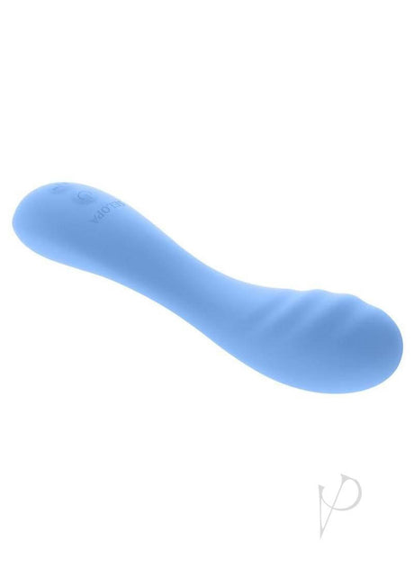 Selopa Hit The Mark Rechargeable Curved Vibrator Blue designed for precision pleasure and multiple vibrating speeds.