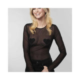 Bijoux Indiscrets Flash Reusable Glitter Pasties Heart Black