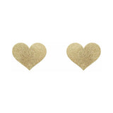 Bijoux Indiscrets Flash Reusable Glitter Pasties Heart Gold