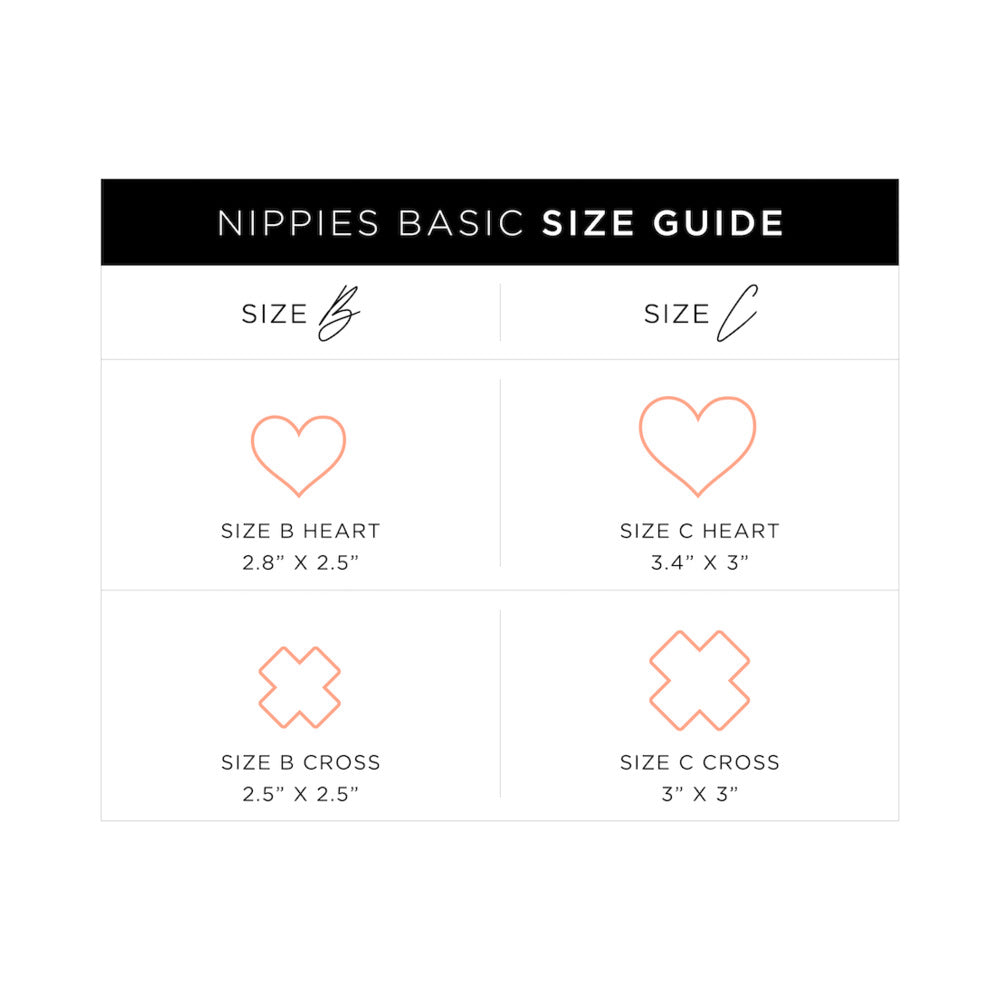 Nippies Basic Black Crosses Pasties Size B