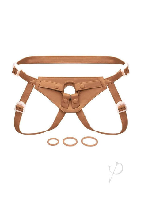 Together NudeFit FlexCurv Adjustable Harness Caramel in soft caramel color with adjustable straps and rings.