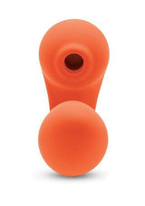 Bodywand 4Play Suck & Buzz Clitoral Stimulator Orange showcasing the innovative dual-action design.