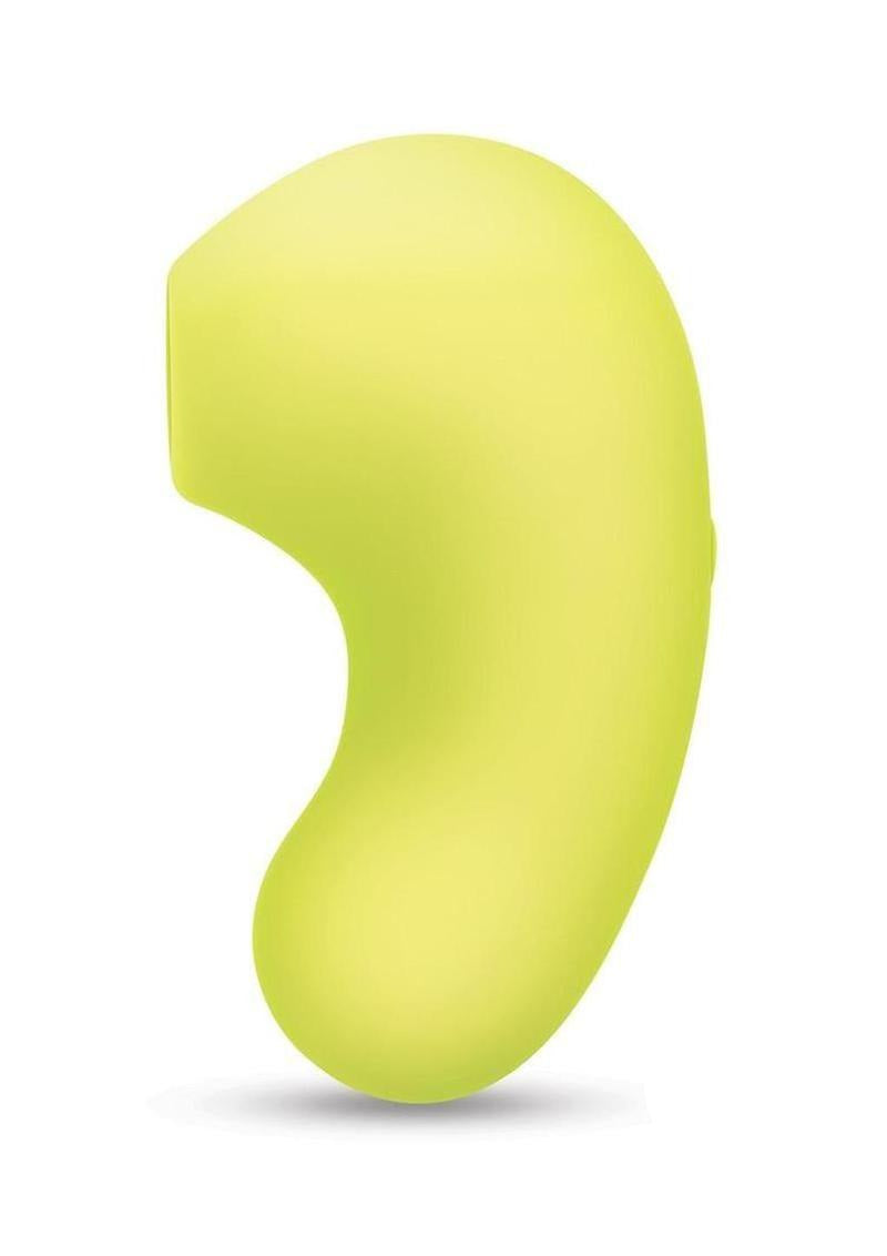 Bodywand 4Play Petite Bliss Clitoral Stimulator Yellow side view showcasing its ergonomic design.