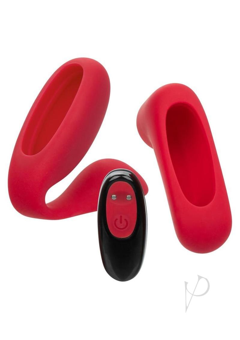 Pleasure Kits Lust Collection Bullet Vibrator Kit includes red silicone stimulators and a remote control.