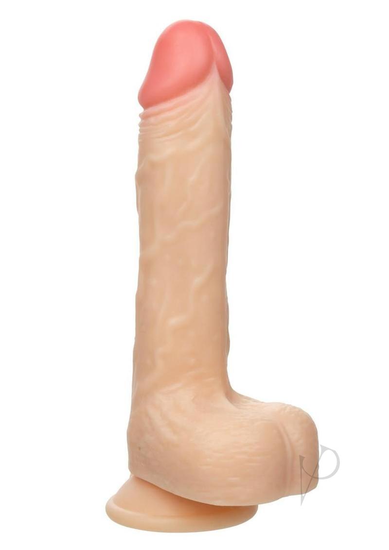 Working Stiff The Vibrating Surfer Vibrating Dildo Vanilla displayed on a white background, showcasing its lifelike design.