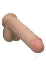 Working Stiff Shaft Slide Lumberjack Vibrating Dildo Vanilla with realistic design and flexible body.