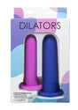 Dilators Silicone Intermediate Set (2 Piece) Assorted displayed in packaging featuring purple and blue silicone dilators.