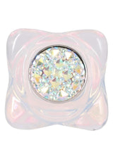 Booty Bling Jeweled Silicone Anal Plug Small Clear featuring a glittering crystal base in a premium silicone design.