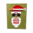 KushKards Ho Ho High One Hitter Greeting Card featuring Stoner Santa design with playful cannabis theme
